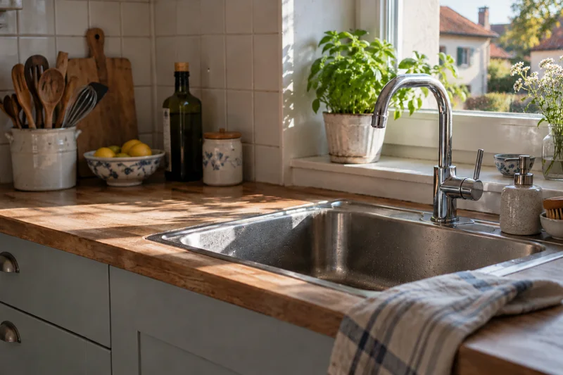 Aufgeräumte Küche in einem Privathaushalt – Wohnungsreinigung in Wolfratshausen